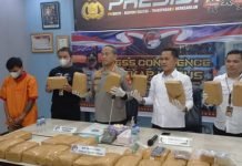 Polrestabes Palembang Gagalkan Penyelundupan Ganja Seberat 30 Kg