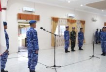 Kadisops Lanud BNY Pimpin Upacara Bendera Tujuh Belasan