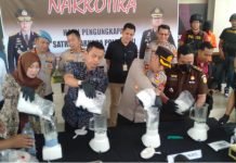 Polres OKI Musnahkan Sabu Seberat 3.964,3 Gram