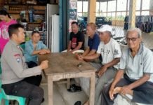 Polsek Kayuagung Terus Imbau Warga Jaga Kondusifitas Kamtibmas Pemilu 2024