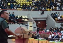 Acara Pelepasan dan Penyerahan Mahasiswa KKN Unila, Kasrem 043/Gatam Sampaikan Wawasan Kebangsaan serta Bela Negara