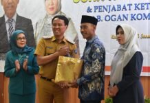 Asmar Wijaya Terima Memori Jabatan dari Bupati dan Wabup OKI Periode 2019-2024