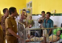 Pj. Bupati OKI Temui Pasien DBD di RSUD Kayuagung