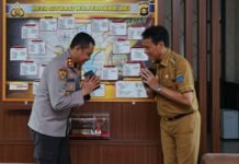 Kapolres OKI Sambut Kunjungan Pj. Bupati Asmar Wijaya