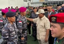 Menhan Lepas Prajurit Terbaik Marinir ke Palestina