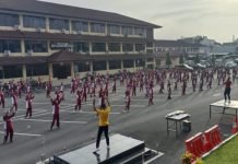 Selasa Pagi, Personel Polda Sumsel dan PNS Ikut Senam Bersama