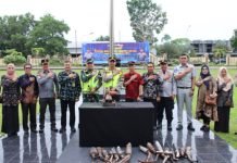 Gelar Apel Deklarasi, Polres OKI dan Unsur Terkait Komitmen Wujudkan Zero Knalpot Brong