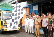 Pj. Bupati Firsada Lepas Penyaluran Beras CPP Tahap Pertama 2024