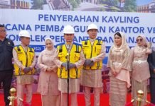Pj. Gubernur Bersama Bupati OI Lakukan Ground Breaking Pembangunan Kompleks Perkantoran Vertikal