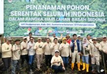 Areal Gambut di OKI Ditanami Pohon Pada Peringatan Hari Lahan Basah Sedunia