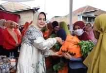 Riana Sari Arinal Salurkan Bantuan Sembako Program Siger Berbagi ke Masyarakat Langkapura