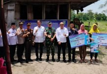 Dandim 0402/OKI Hadiri Launching Gerakan Bedah Rumah Serentak di Tanjung Rancing