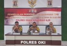 Berikan Pembekalan Personel Pengamanan TPS, Kapolres OKI Tekankan Hal Ini