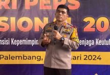 Polda Sumsel Ajak Insan Pers Jaga Keutuhan NKRI dan Turut Bantu Pemilu Damai