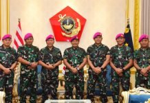 Dankormar Terima Laporan Kenaikan Pangkat dan Purna Tugas Perwira Tinggi Korps Marinir