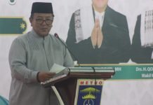 Danrem 043/Gatam Dampingi Gubernur Safari Ramadhan di Kota Metro