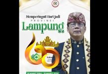 Mingrum Gumay Mengenang Sejarah Terbentuknya Provinsi Lampung Saat HUT ke-60