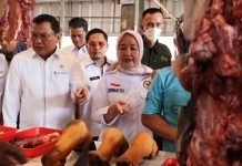 Tim Jejaring Keamanan Pangan Provinsi Lampung Lakukan Pengawasan dan Uji Sampel Bahan Pangan di Pasar Tradisional Way Halim