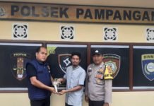 Lagi, Polsek Pampangan Terima Serahan Senpira dari Masyarakat