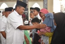 Bersama Forkopimda Provinsi, Danrem 043/Gatam Safari Ramadhan di Masjid Agung Kalianda