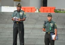 Pimpin Upacara Bulanan Bersama Forkopimda, Danrem 043/Gatam Bacakan Amanat Gubernur Lampung