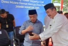 Gubernur Jambi Launching Repeater GSM di Muara Hemat Kerinci
