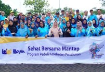 Jaga Kebugaran Tubuh, Pj. Ketua TP PKK Muba Senam Sehat Bersama Puluhan Lansia