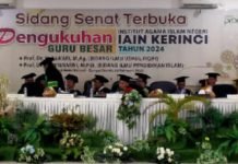 Sekda Alpian Hadiri Pengukuhan 2 Guru Besar IAIN Kerinci