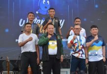 Bersama Gubernur dan Forkopimda Provinsi Lampung, Danrem 043/Gatam Ikuti Water Day Run Lampung