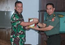 Danbrigif 4 Mar/BS Terima Kunjungan Silaturahmi Aspidmil Kejati Sumsel