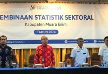 Wujudkan Satu Data, BPS Muara Enim Gelar Pembinaan Statistik Sektoral 2024