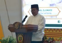Danrem 043/Gatam Hadiri Peringatan Nuzulul Quran Bersama Gubernur dan Forkopimda Lampung