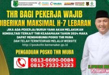 Disnaker Muba Buka Posko Pengaduan THR untuk Buruh