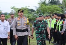 Polres OKI Adakan Apel Gelar Pasukan Terkait Operasi Ketupat 2024