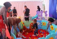 Beri Kenyamanan Bagi Pemudik, Polresta Bandar Lampung Hadirkan Ruang Bermain Anak Hingga Tambal Ban Gratis