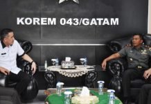 Danrem 043/Gatam Sambut Silaturahmi Bupati Pesawaran