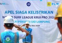 PLN UID Lampung Lakukan Apel Siaga Kelistrikan, Pastikan Keandalan Pelayanan WSL Krui Pro 2024 di Pesisir Barat