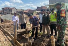 Tripika Petir Letakkan Batu Pertama Pembangunan GOR Desa Kayulabu