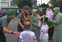 Danrem 043/Gatam Sambut Kunjungan Kerja Pangdam II/Sriwijaya