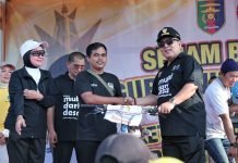 Gubernur Arinal dan Ibu Riana Senam Bersama Masyarakat Lampung Utara