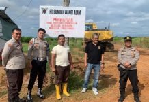 Pastikan Situasi Tetap Kondusif, Polres OKI Kembali Sambangi Desa Sungai Sodong dan PT SWA