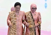 Ibu Negara Iriana Kenakan Kebaya Disulam dengan Benang Tapis Hasil Pengrajin Lapas Perempuan Bandar Lampung