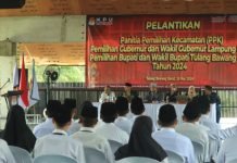 Polres Tubaba Amankan Pelantikan Anggota PPK Pilkada Tahun 2024