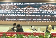 DPRD Usulkan dan Resmikan Pemberhentian Jabatan Gubernur Lampung