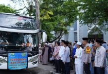 Tergabung Dalam Kloter 12, Pemkab Muara Enim Lepas Keberangkatan 10 CJH ke Tanah Suci