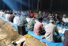 Wujud Syukur, Satgas TMMD ke-120 Kodim 0421/LS dan Warga Gelar Syukuran di Pembangunan Jalan Onderlagh