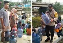 Warga Desa Kertamukti Terima Bantuan Air Bersih dari Polres OKI