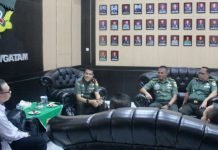 Danrem 043/Gatam Sambut Silaturahmi Plh. Gubernur Lampung Fahrizal Darminto