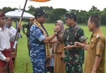 Danrem 043/Gatam Sambut Kedatangan KASAU di Lanud Pangeran M. Bun Yamin