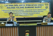 Polres Tubaba Laksanakan Lat Pra Operasi Antik Krakatau Tahun 2024
